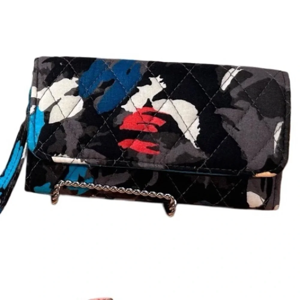 Vera Bradley Splash Floral Small Wallet/Wristlet (missing crossbody strap) EUC